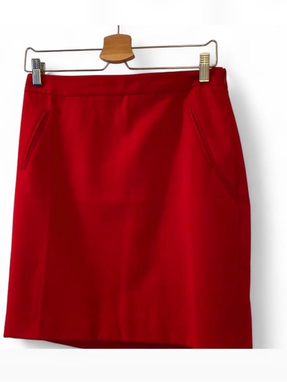 LOFT Petite Bold Red Pencil Skirt